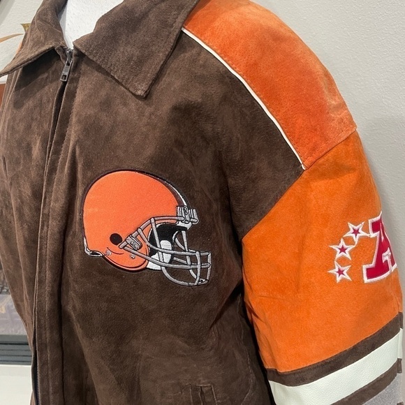 Vintage Cleveland Browns Suede Bomber Jacket – NFL – XL - Picture 3 of 7